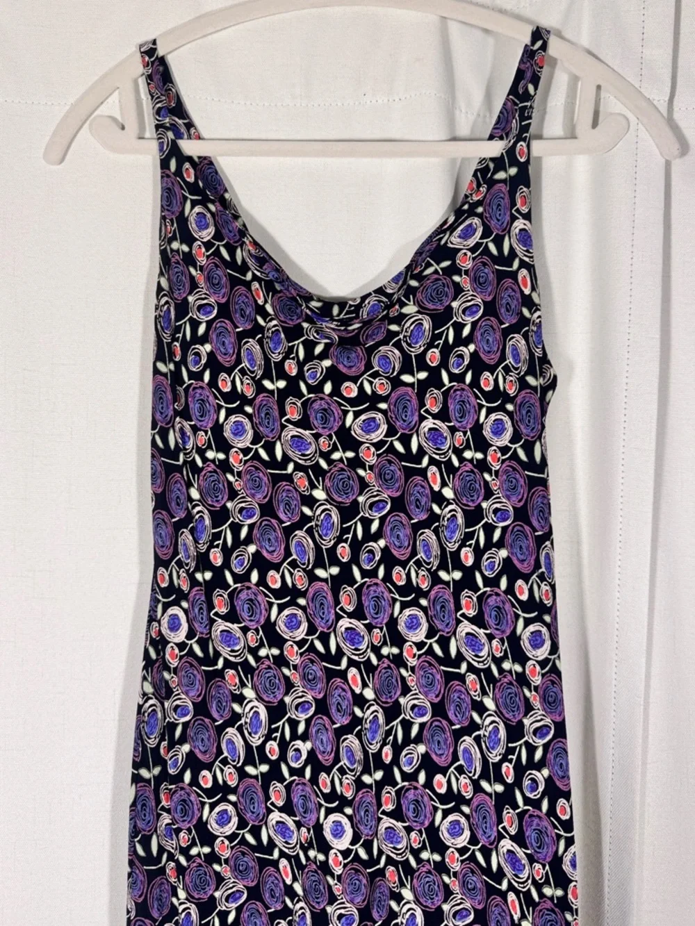 Vintage Loco Lindo Purple Floral Midi Dress - Picture 3 of 8